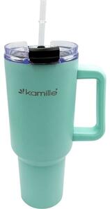 Kamille STEEL THERMAL MUG THERMOS 1200ml WITH HANDLE AND STRAW KM-2175