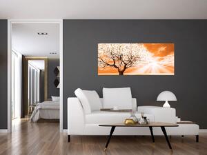 Narancssárga fa képe (120x50 cm)