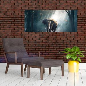 Elefánt a dzsungelben képe (120x50 cm)