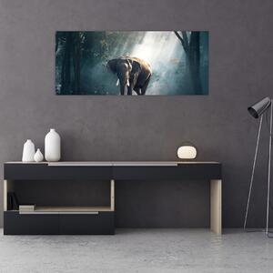Elefánt a dzsungelben képe (120x50 cm)