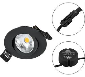 EVN LED-es beépíthető lámpa LED 6 W Fekete (S060902)