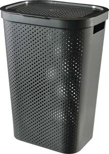 Curver Infinity Dots 60L szennyestartó kosár grafit