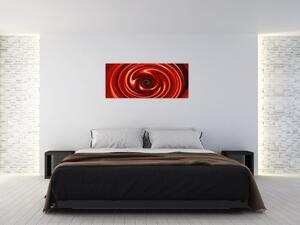 Absztrakt kép - piros spirál (120x50 cm)