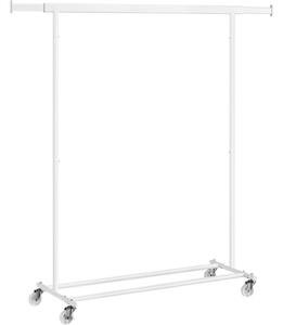 SONGMICS ruhaállvány kerekeken, max teherbírás 90kg, fehér