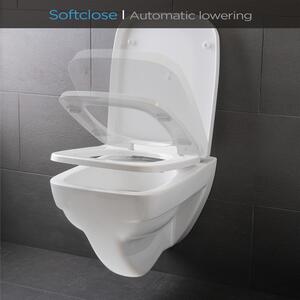 Blumfeldt Lamera, WC-ülőke, négyzet alakú, automatikus lecsukódás, antibakteriális, fehér