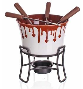 ZESTAW DO FONDUE CZEKOLADOWEGO + WIDELCZYKI BANQUET CHOCO DARK