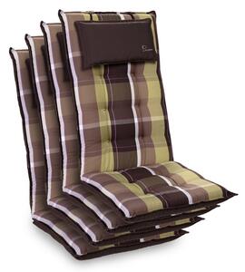 Blumfeldt Sylt, üléspárna, üléspárna székre, magas háttámla, párna, poliészter, 50 x 120 x 9 cm, 4 x ülőpárna