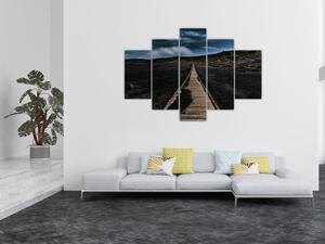 Egy kép a fa útról alkonyatkor (150x105 cm)