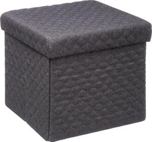 Puff Plegable De Almacenaje Mix'n Gris Oscuro 31x31x30 Cm