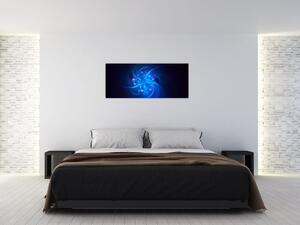 Modern kép kék absztrakció (120x50 cm)