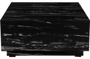 Fekete dohányzóasztal márvány dekorral 100x100 cm Vito - Støraa