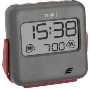 TFA Dostmann (60.2031.10) Kvarc Ébresztőóra Szürke Riasztási idők 1 Rezgő riasztás, Extra hangos ébresztőhang