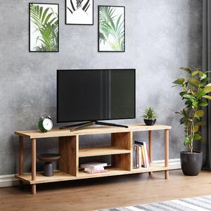 TV-asztal Ærøskøbing 43x120x29 cm TV-állvány forgácslap bükkfa fa színű