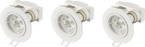 Sygonix LED-es beépíthető lámpa 3 részes készlet LED GU10 3 W Fehér (SY-6417588)