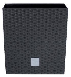 Prosperplast Rato Square kaspó antracit 26,5 x 26,5 x 50 cm
