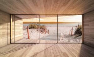 Fotótapéta - Kilátás a strand bejárati útjára (152,5x104 cm)