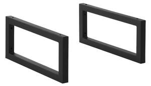 Bútorláb 2 db-os szett falra szerelhető fali konzol bútorállvány 45 x 20 cm acél fekete matt 50 Kg
