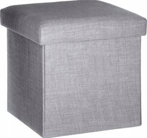 Puff Plegable Tomaz - Gris Claro - 37, 5 X 37, 5 X 38, 3 Cm Atmosphera