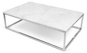 Prairie kis fehér asztal, márvány dekor - TemaHome