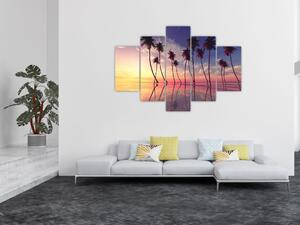 A felszín fölé emelkedő pálmafák képe (150x105 cm)
