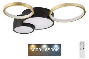 Lamkur Dimmelhető mennyezeti lámpa ALIZEE LED/30W/230V 3000-6500K fekete/arany LA50980