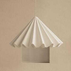 Audo Copenhagen Dancing lógó világítás, fehér, Ø 65 cm, filc, dimmelhető, Fehér / opál, Nappali / Étkező, Textil / szövet / selyem