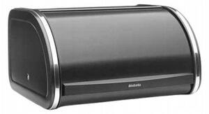 Brabantia Roll Top kenyértartó halkan záródó, befelé gördülő fedéllel, 316mm széles, 1 kenyérhez, ívelt forma, acél, matt fekete - 236686