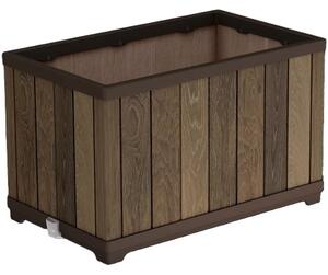 Keter Deco Rectangle Tall Walnut műanyag virágláda 76 x 45,5 x 45,5 cm (261034)