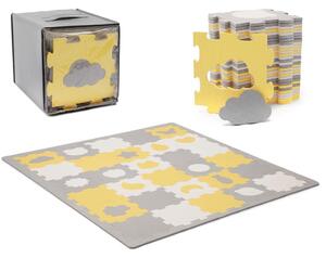 Kinderkraft Select habszivacs puzzle szőnyeg Luno 185 × 165 cm Yellow 30 db