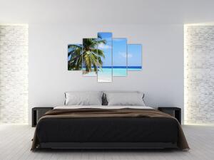 Pálmafák a strandon képe (150x105 cm)