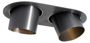 Kerek beépíthető reflektor pisztolyfémszürke GU10 70 mm dönthető 2 fényű - Installa