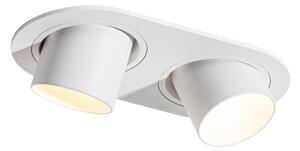 Kerek beépíthető spotlámpa fehér GU10 35 mm dönthető 2 fényforrásos - Installa