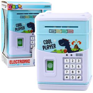 Elektronikus Széf ATM Malacpersely PIN-kód Gyerekeknek Kék Dinoszaurusz– 23470