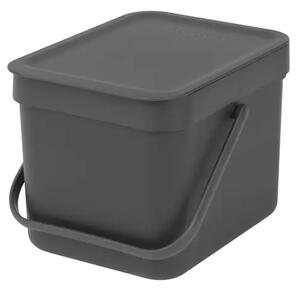 Brabantia Sort & Go 6 literes hulladékgyűjtő szemetes - Sötétszürke