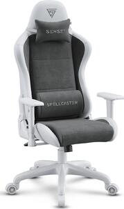 SENSE7 Spellcaster FUKU PU gamer szék fehér-szürke