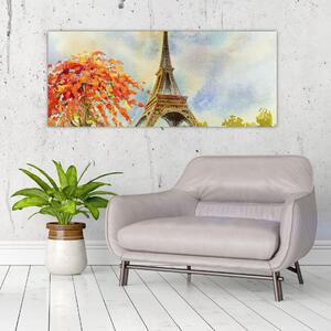 Festett kép az Eiffel-torony (120x50 cm)