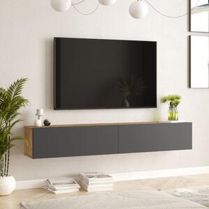 TV-állvány Lapinlahti 29,5 x 180 x 31,5 cm rusztikus tölgy/antracit