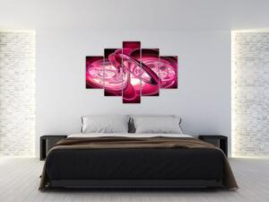 Rózsaszín fraktálos kép (150x105 cm)