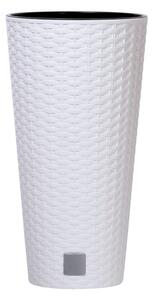 Prosperplast Rato Tubus virágcserép fehér 20 cm-es betéttel