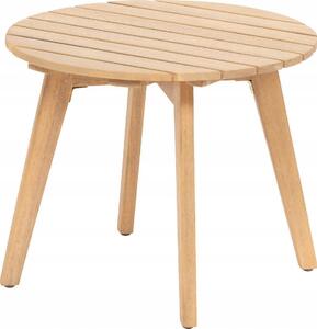 Mesa Auxiliar De Jardín Redonda De Acacia "olvinia" 46x35 Cm