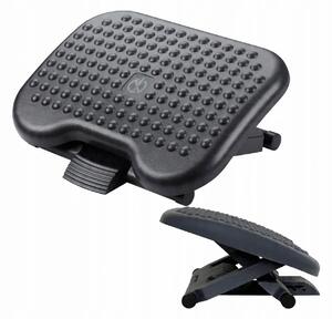 PLATINET Ergonomikus lábtartó, masszásfelülettel, 3 szintű állítási lehetőséggel, fekete