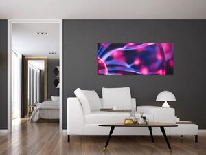 Absztrakt lila kép (120x50 cm)