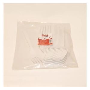 Party Prima Műanyag többször használatos villa készlet 17 cm 20 darabos - Fehér