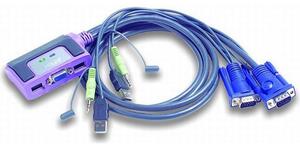 ATEN 2-Port USB KVM Switch KVM kapcsoló Kék