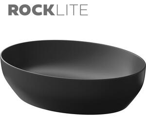 Cersanit Larga Ellipse K677-014 mosdókagyló, munkalaphoz, kerámia, 50x38 cm, antracit matt