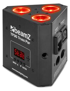Beamz TP 36 Truss Par, uplight reflektor, 3 x 4 W 4 az 1-ben LED dióda, RGB-UV, LED kijelző
