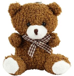 Teddy Mackó Plüss Kulcstartó Medve Medál Dekoráció Barna 8 cm – 22496