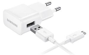 SAMSUNG hálózati töltő USB aljzat (5V / 1550 mA + ECB-DU4AWE microUSB kábel) FEHÉR (EP-TA50EWE_ECB-DU4AWE)