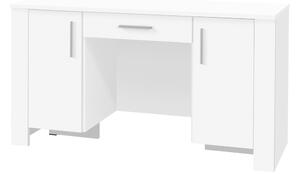 SIRO 1SZ2D íróasztal, 140x77x55, fehér
