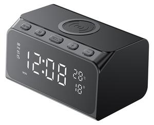 Havit W3041 6 az 1-ben Vezeték nélküli Töltő + Digitális óra 15W - Fekete